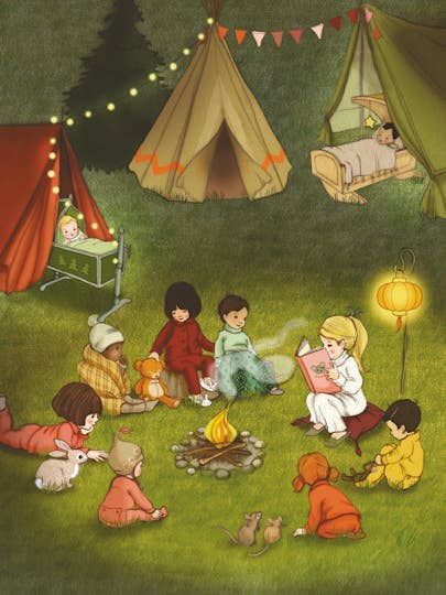 Postkarten-Lagerfeuergeschichten für den Großhandel von Ollebol & Muis