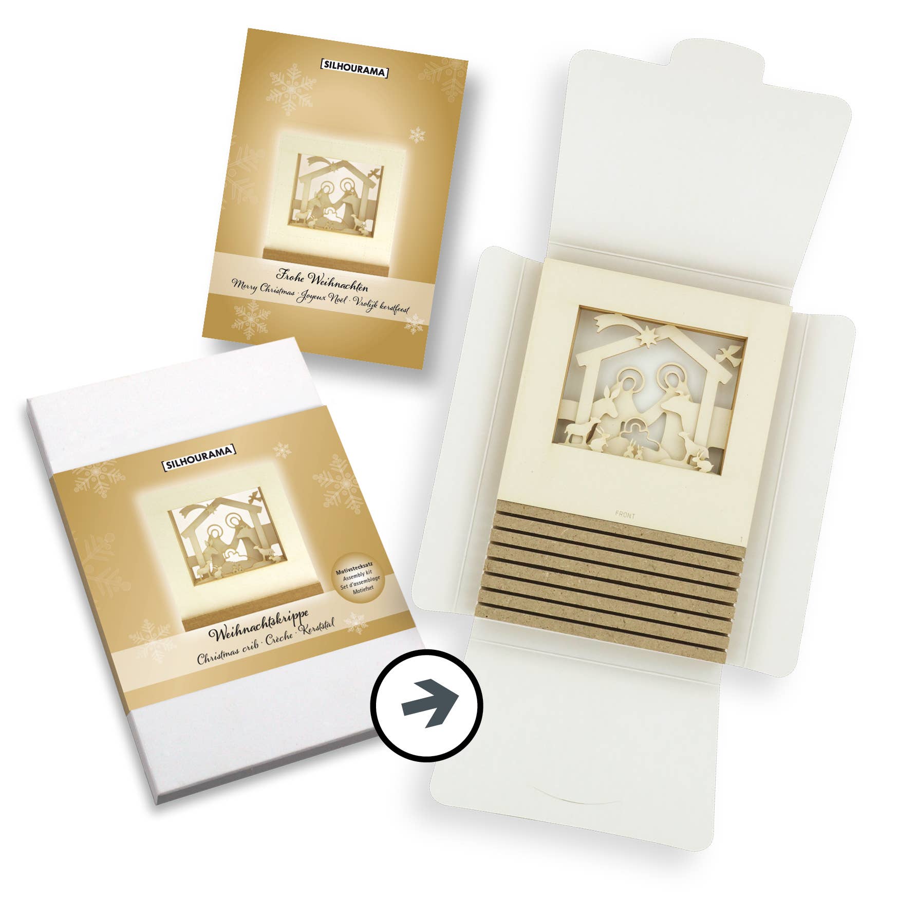 SILHOUBOX - Wholesale Christmas Decoration - Crib Silhoubox L... Christmas crib, Mary, Joseph, Jesus — gift item3