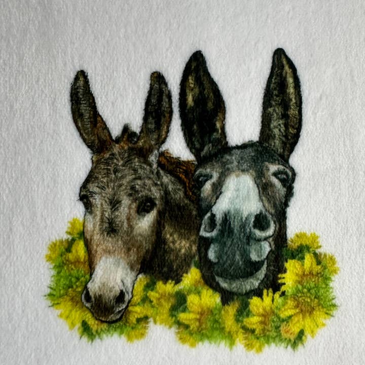 Dusty & Delilah Designs - Venta al por mayor Paños de cocina - Toalla de cocina o toalla de mano - Burros y girasoles