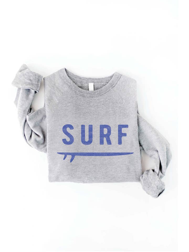 OAT COLLECTIVE - Vente Sweat-shirt à imprimés – femme - Sweat-shirt graphique SURF unisexe en molleton6