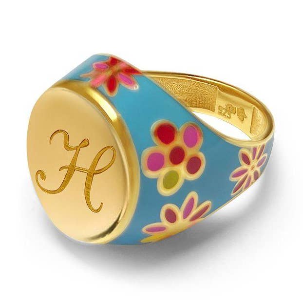 Anel Personalizado Daisy Trippy Hippie por atacado de Anna Lou of London