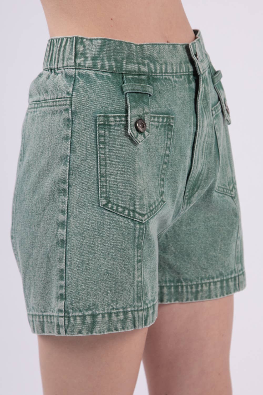 VERY J - Vente Short – femme - Short en jean délavé taille haute style Y2K15