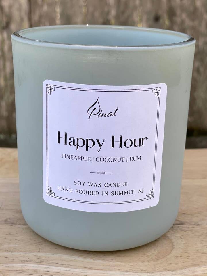 Bougie Happy Hour en cire de soja pour la vente par Pinat