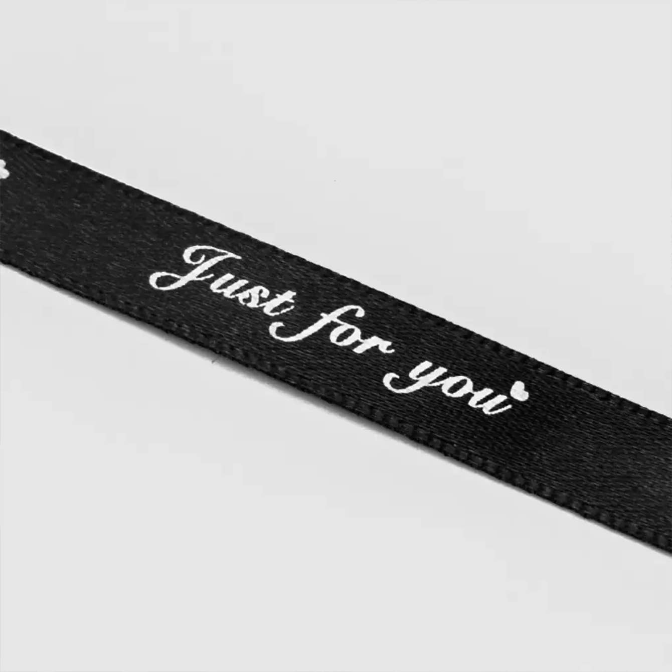 ByHome - Vente Ruban – emballage cadeau - Ruban cadeau étroit en polyester 1 cm x 46 m, « Just for You »2