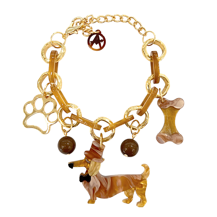 AMORINO SRL - Wholesale Charm/Dangle Bracelet - RESIN BRACELET WITH DOG CHARMS - FT2260D3062