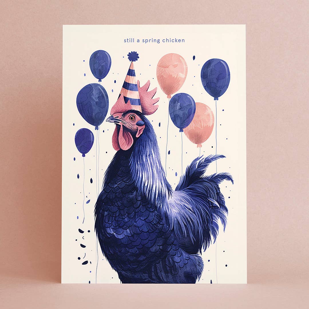 Botanopia - gifts , decor and cards for plant lovers - Wholesale Birthday Card - Still a spring chicken | Funny Birthday Cards1