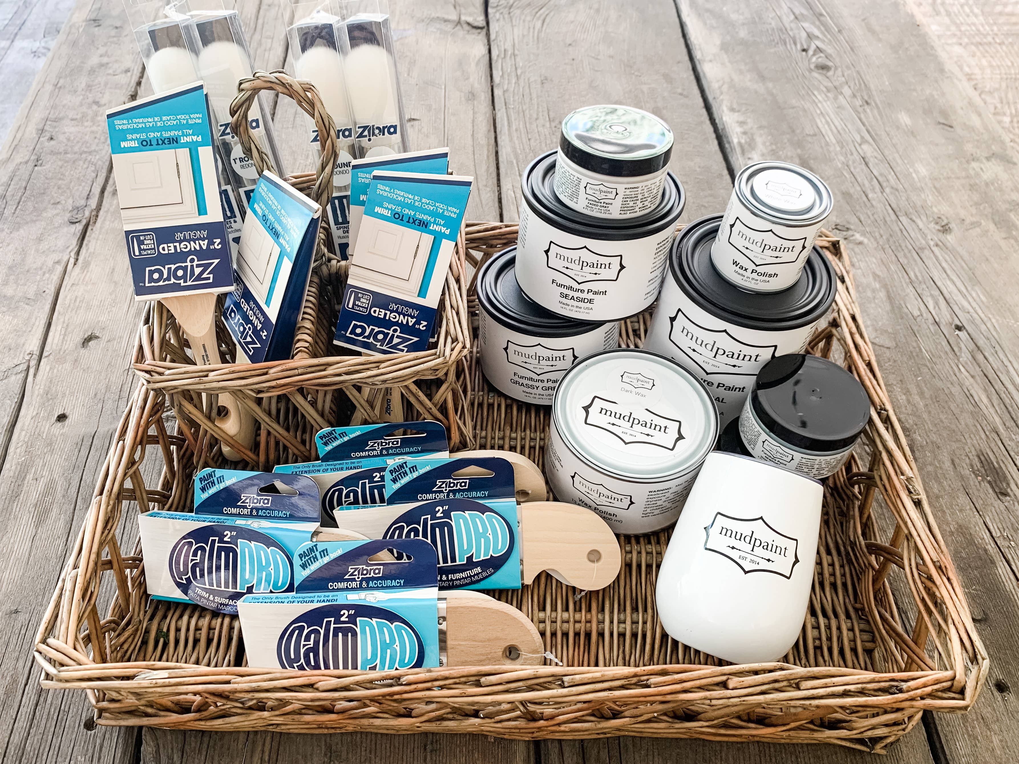 MudPaint – wholesale Paint/wax brush – Zibra 2 Inch Angled Stubby Brush2