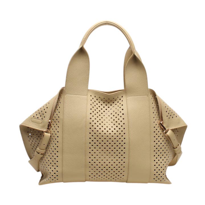 Borsa shopper traforata, tracolla, fascia di rinforzo per manici per la vendita all'ingrosso da parte di BESTINI