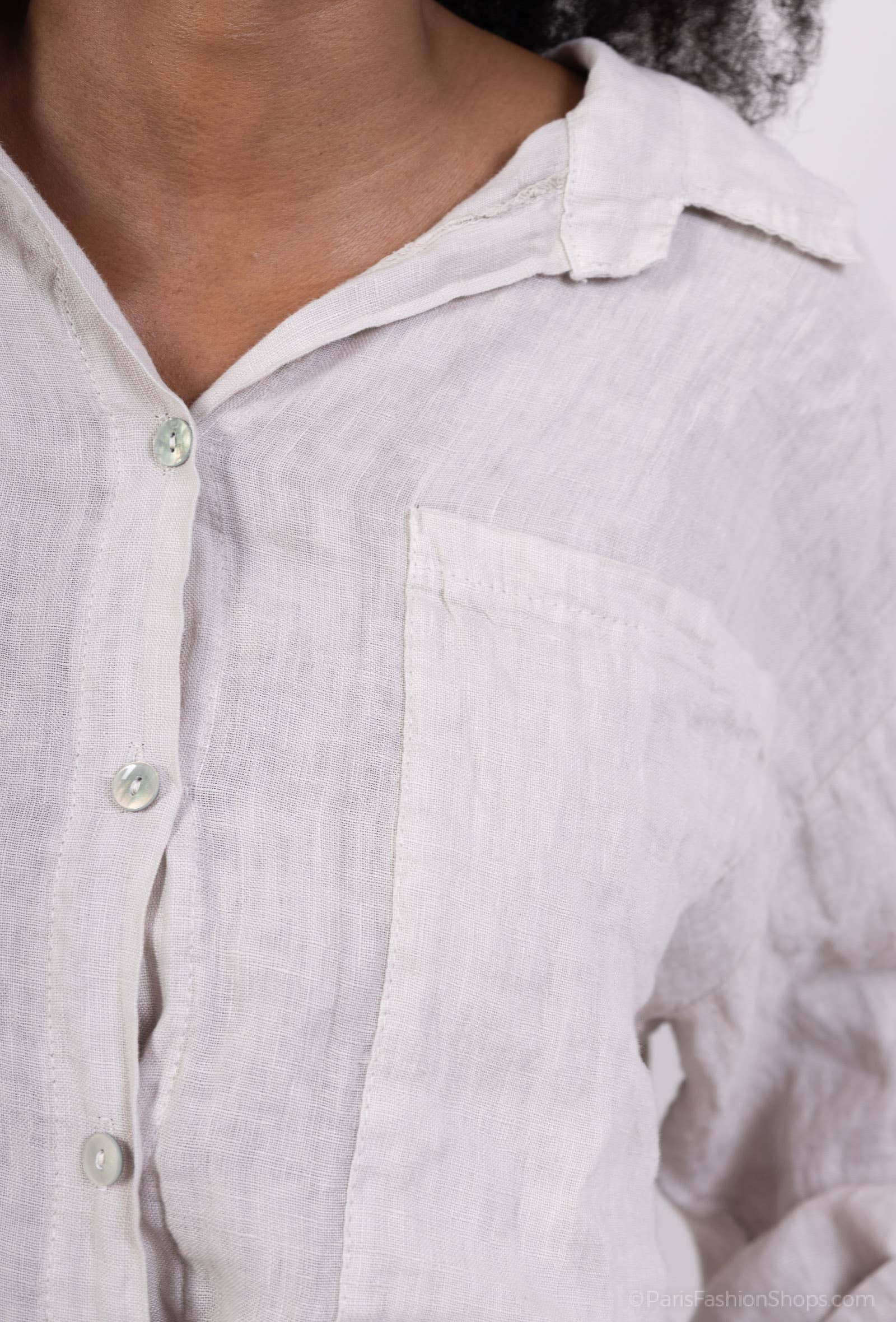 Shyloh - Wholesale Shirt - Women's - Linen shirt with 2 large pockets 1581214
