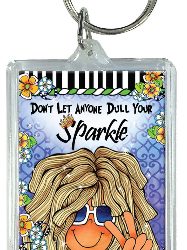 Llavero de niña con purpurina (nombre rop) para venta al por mayor de Suzy Toronto Wholesale