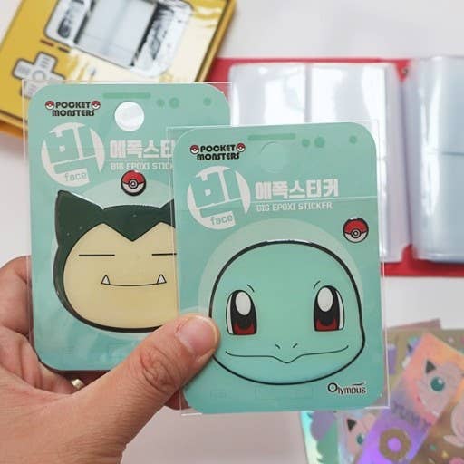 K-Wonderland – Großhandel Aufkleber für Telefon und Laptop – Pokemon Charaktere Große Gesichter Epoxid-Dekoaufkleber Set7