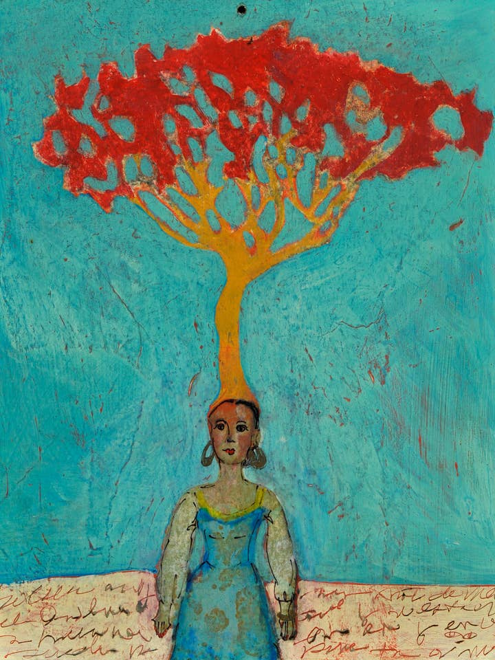 ROTER BAUM für den Großhandel von Erika Carter Fine Art
