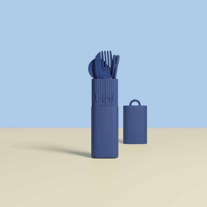 Bini – Engroshandel Skærebestik sæt – Bini Midnight Blue - Genanvendeligt og nomadisk biobaseret bestik2