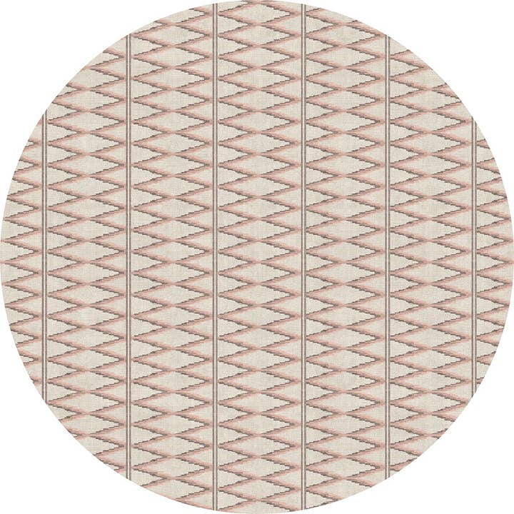 Tempaper & Co ® - Wholesale Floor Mat - Chevron Pink Vinyl Floor Mat, 48" round