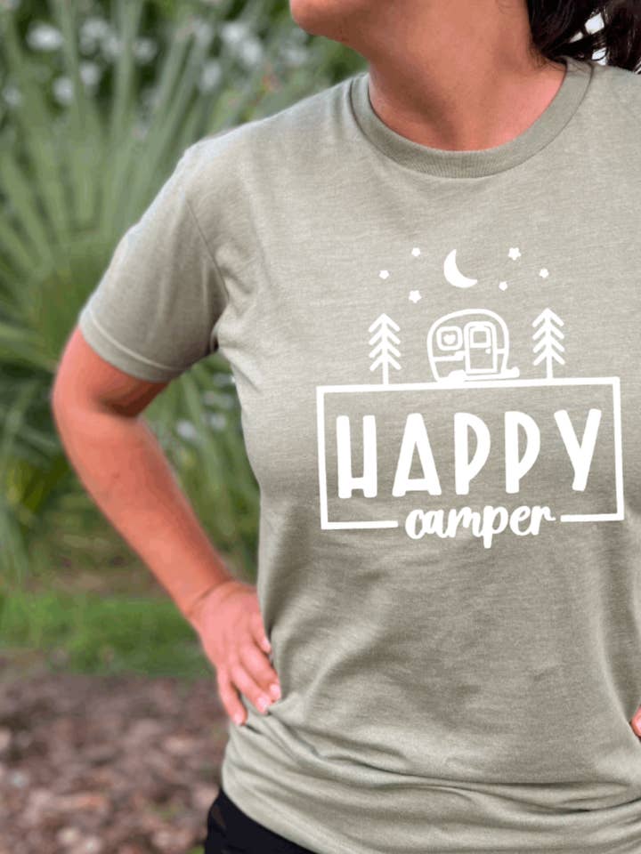 Happy Camper T-shirt for wholesale by 517 Threads