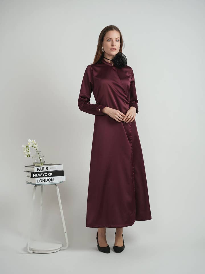 Silk Wrap Dress for wholesale by Hush.Shop