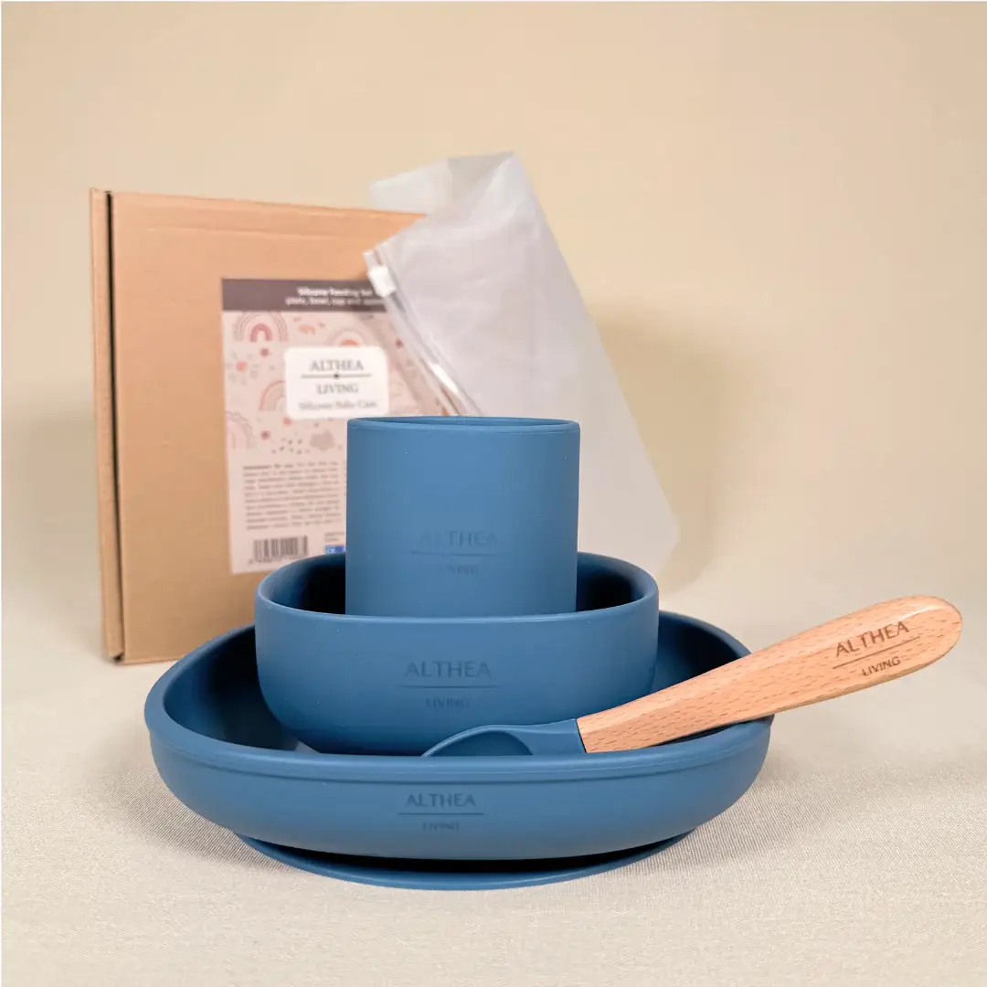Althea Living - Vente Service à vaisselle - Vaisselle bébé en silicone biologique - 4 pièces9