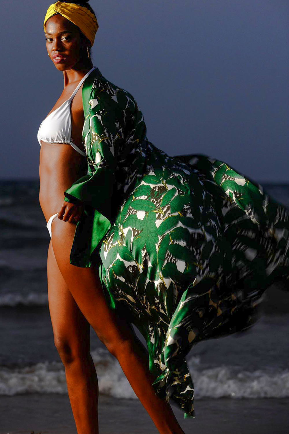 Emerald Palms Miami Palma Silk Kimono for wholesale on Faire3