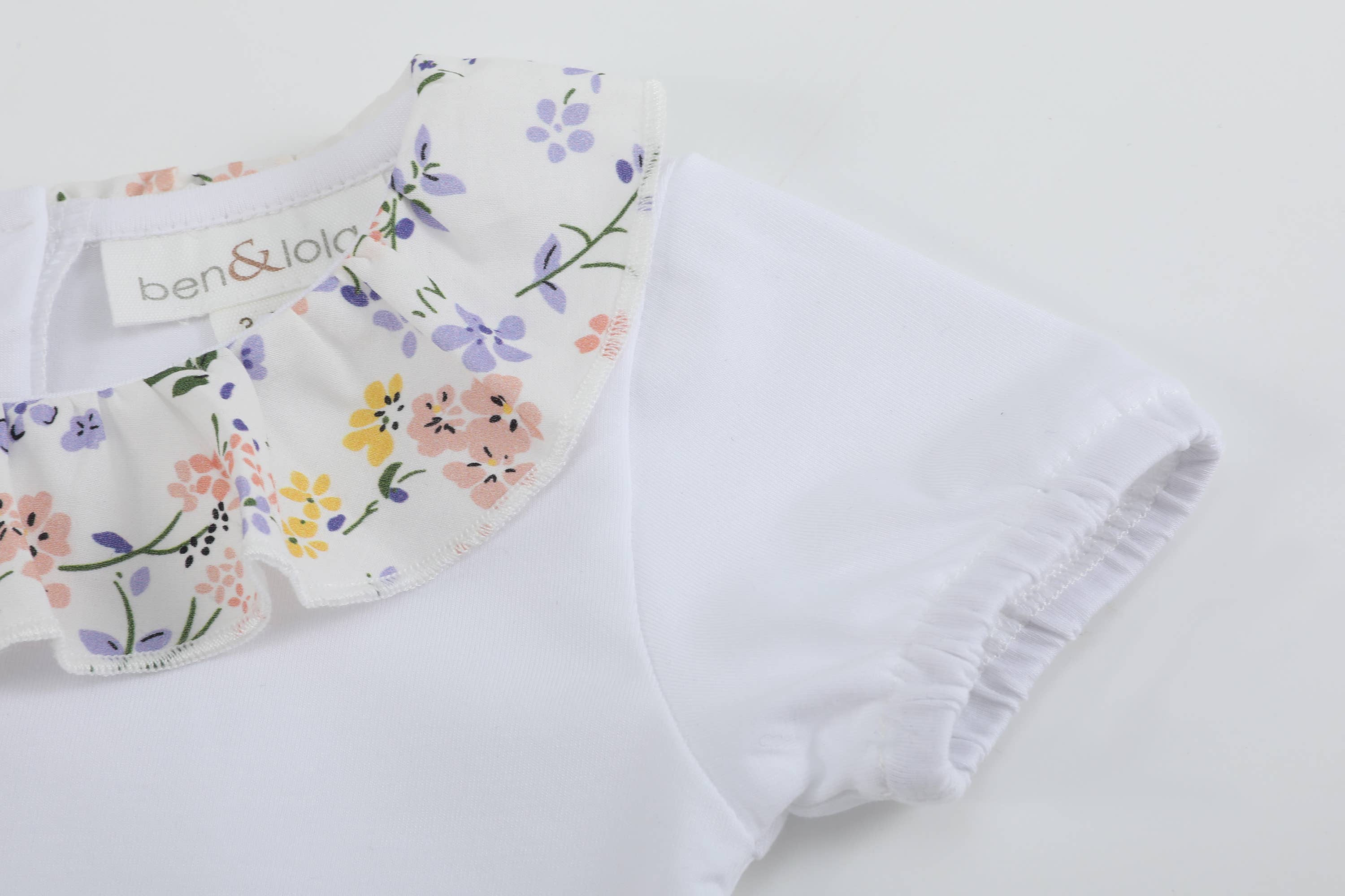 Ben & Lola - Wholesale Bodysuit (Non-Footed) - Baby - Nina Floral Frill Baby Bodysuit by Ben & Lola 3