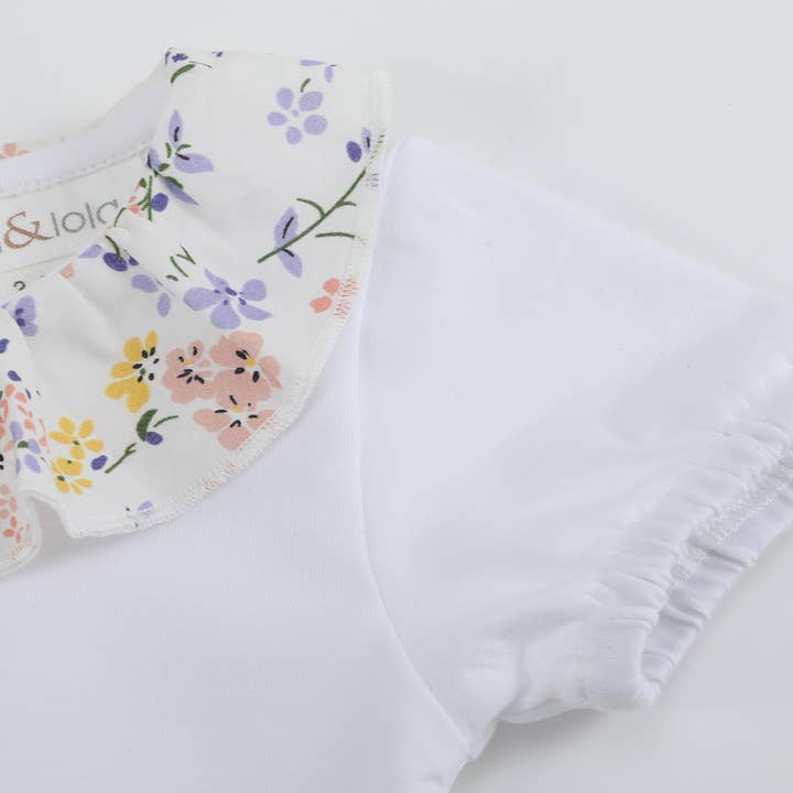 Ben & Lola - Wholesale Bodysuit (Non-Footed) - Baby - Nina Floral Frill Baby Bodysuit by Ben & Lola 3