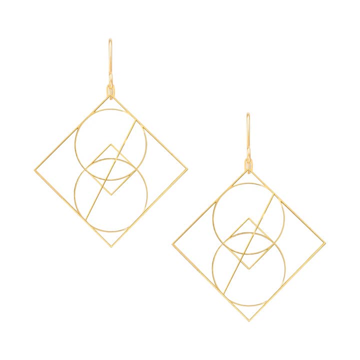 Vesica Piscis Symbol Øreringe for engroshandel hos Rael Cohen