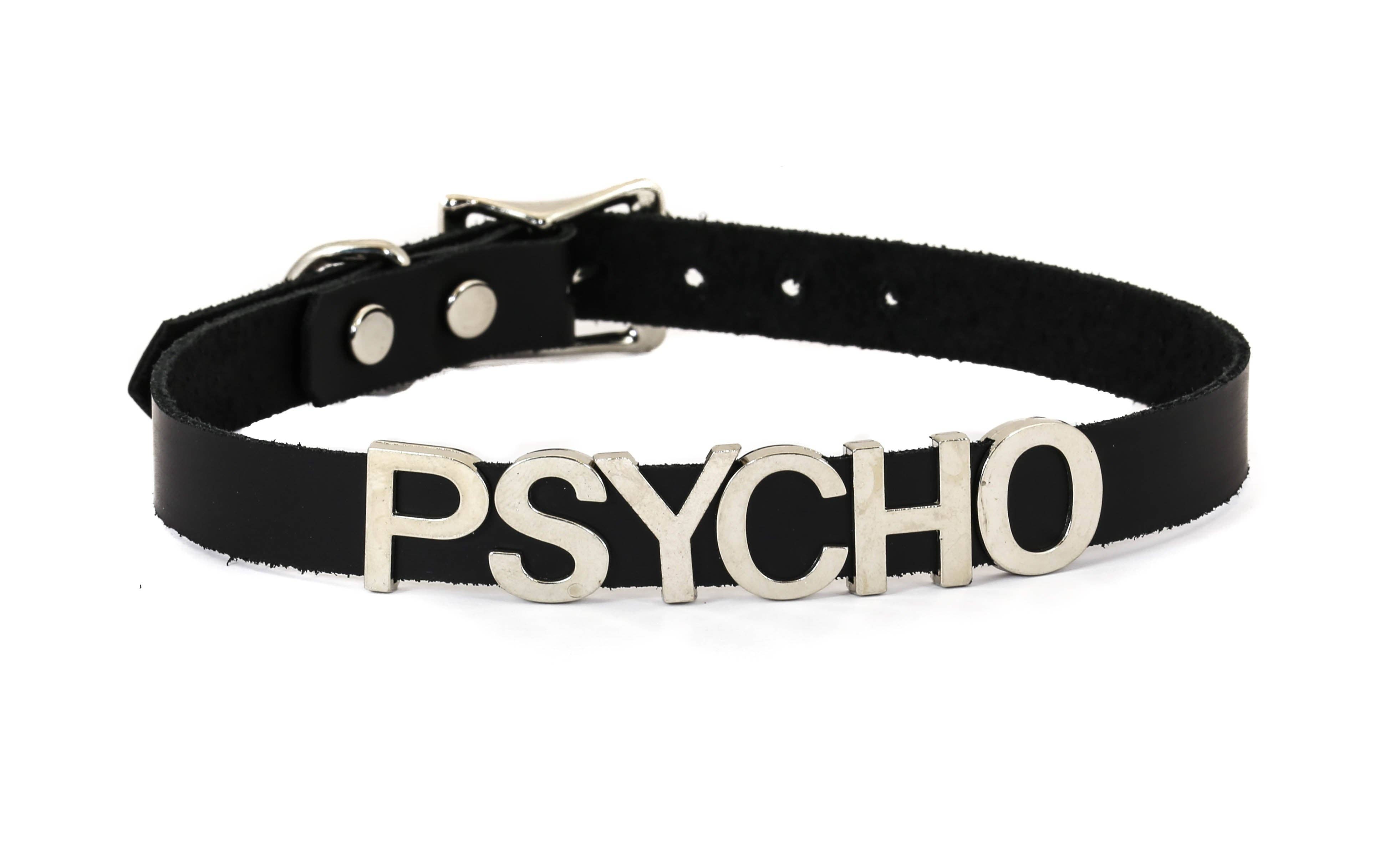 Funk Plus - Wholesale Choker/Collar - FC291 GENUINE LEATHER STAINLESS STEEL LETTER NAME FETISH  CHOKER20