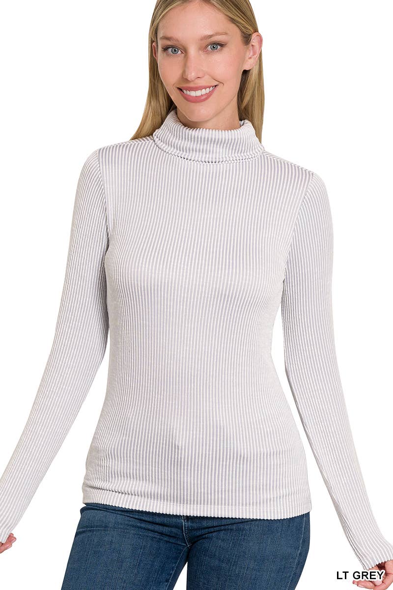 42POPS - Wholesale Knit Top - Women's - '._ Ribbed Turtle neck Top As shown14