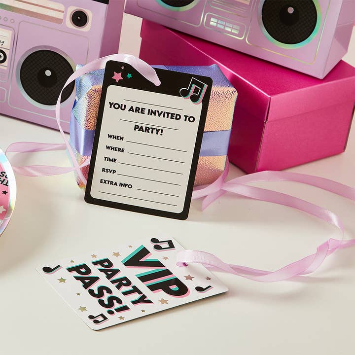 Vip Pass Party Invitations 10 Pack for wholesale by Hootyballoo by Club Green