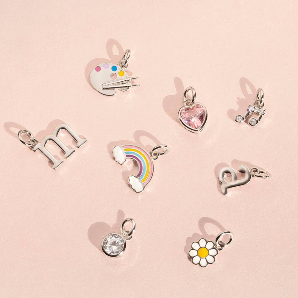 In Season Jewelry – wholesale Individual charm/pendant – Birthstone Heart Charm for Charm Bracelet - Sterling Silver2