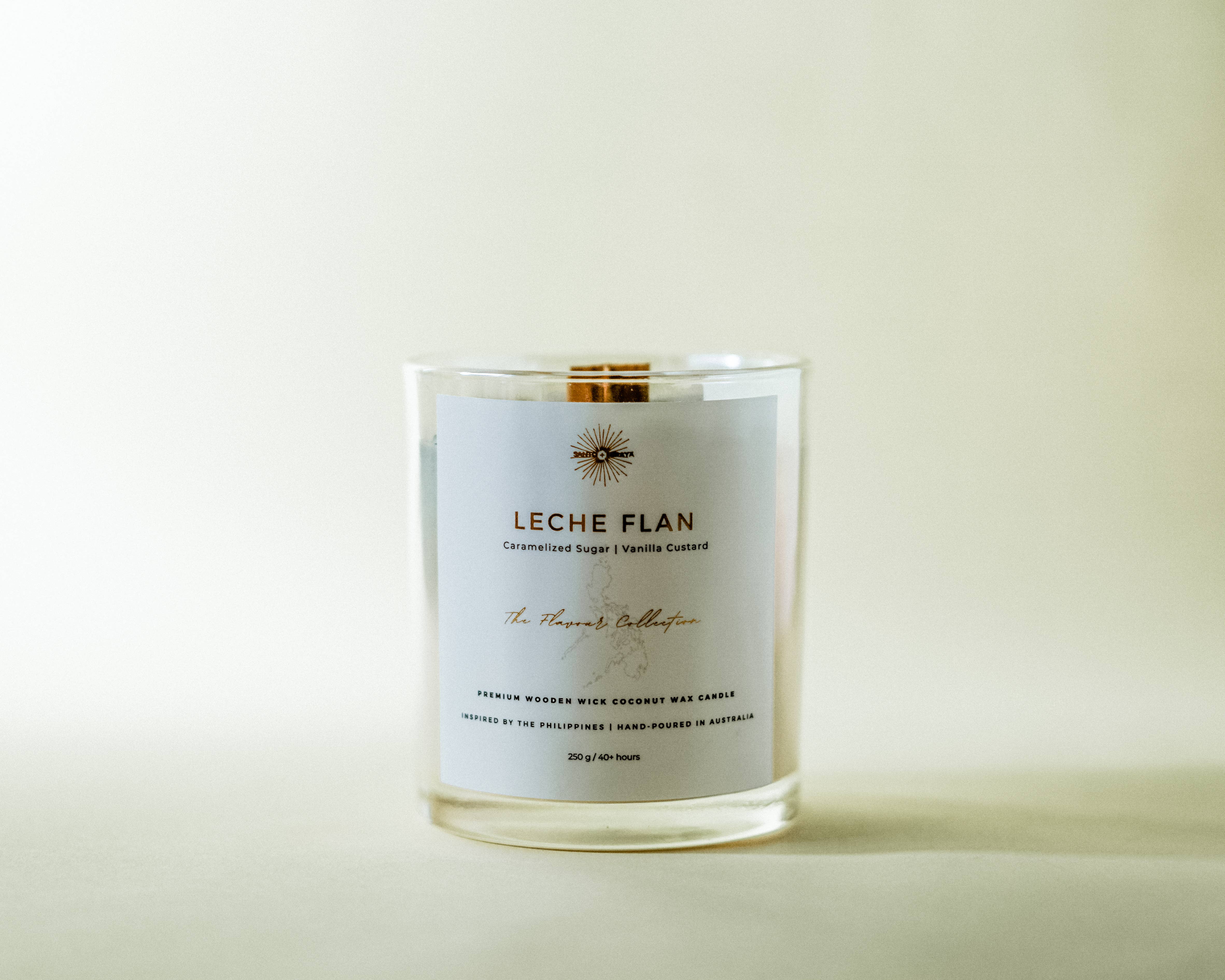 Santo and Hiraya - Wholesale Jar/Filled Candle - LECHE FLAN Premium Wooden Wick Coconut Wax Candle6