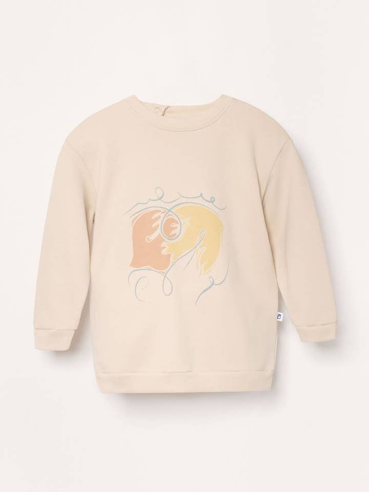 Ökologisches Sweatshirt PASTEL DOVES für den Großhandel von Granelito (EU)