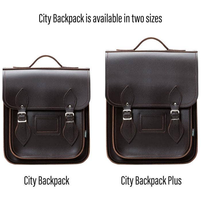 Handmade Leather City Backpack - Dark Brown - Plus for wholesale by Zatchels