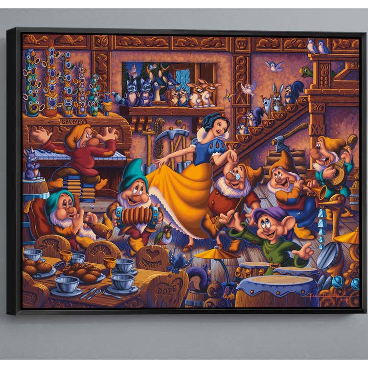 Disney Blanche-Neige dansant avec les nains Galerie Toile pour la vente par Art Brand Studios