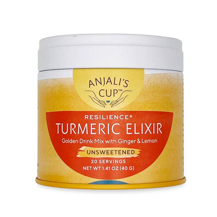 Resilience® Turmeric Elixir, Unsweetened, 20 Drink Tin for wholesale by Anjali's Cup