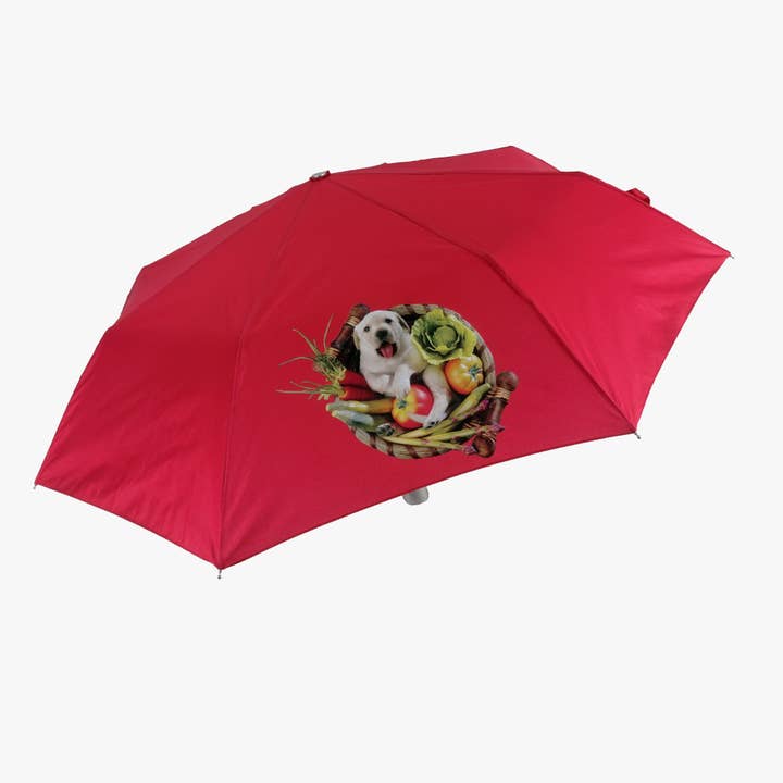 Women's folding umbrella "PUPPIES" | Dog print for wholesale by Linea Emme Collezioni