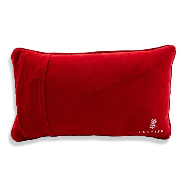 Furbish Studio – wholesale Throw/decorative pillow – Check it Twice Needlepoint Pillow4