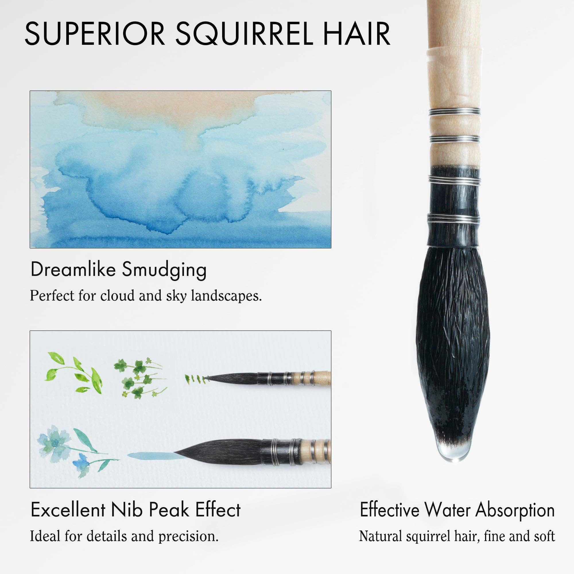 Artify - Wholesale Paint/Wax Brush - ARTIFY Professional Squirrel Hair Watercolor Brushes6