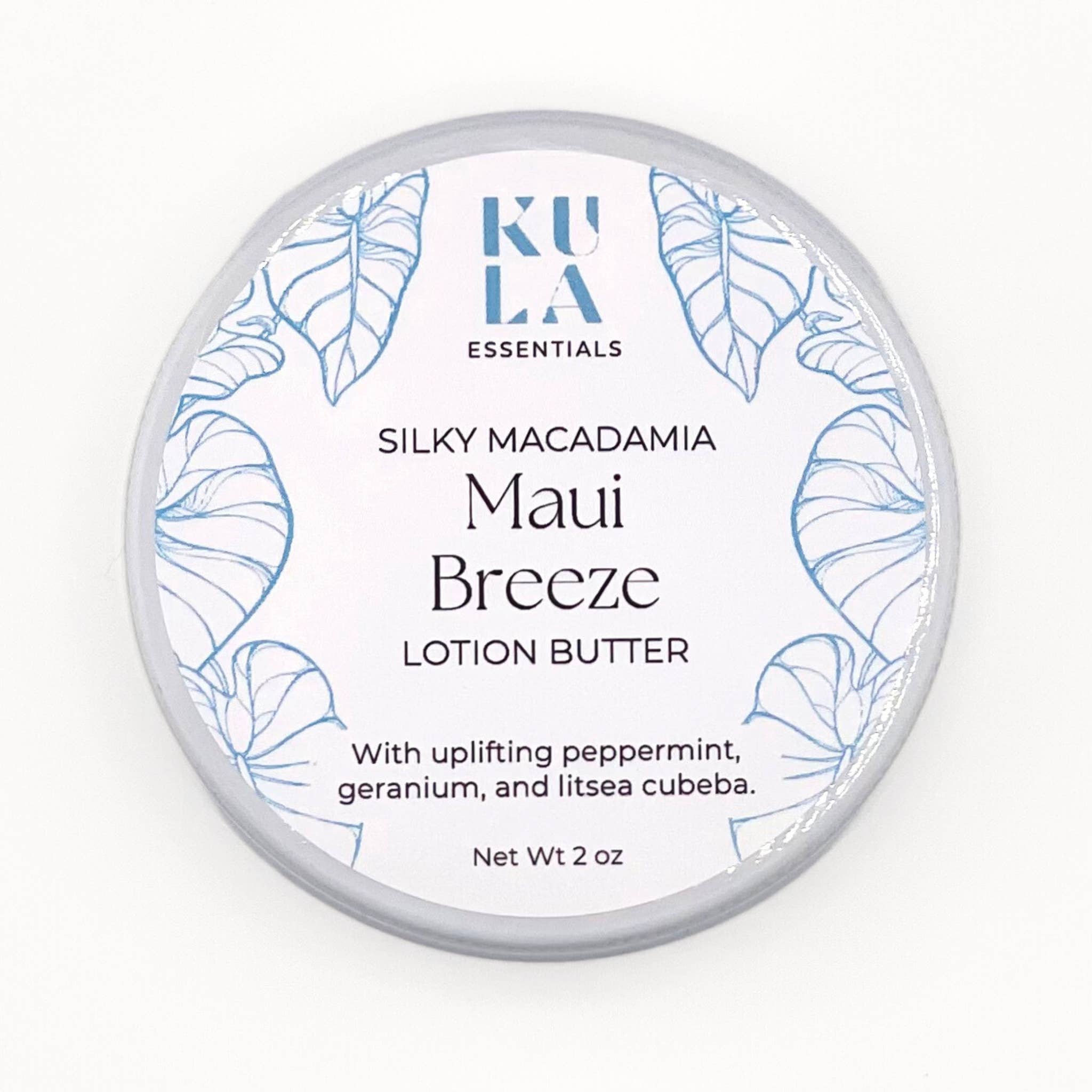 Kula Essentials - Wholesale Body Balm/Butter - Silky Macadamia Lotion Butter - Maui Breeze