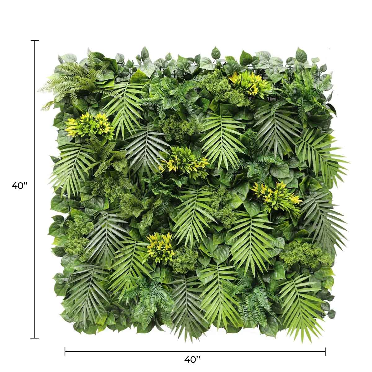 Designer Plants - Wholesale Artificial plant - Luxury Flowering Hawaiian Sunrise Artificial Vertical Garden 40" x 40" 11SQ FT Commercial Grade UV Resistant1