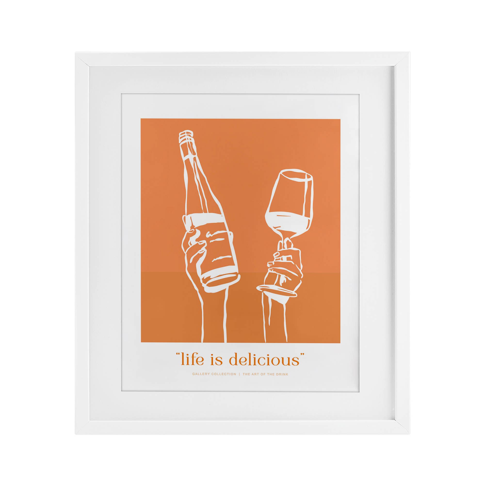 Stupell Industries - Wholesale Wall Sign - Orange Life Is Delicious - Print Under Glass Wall Art13
