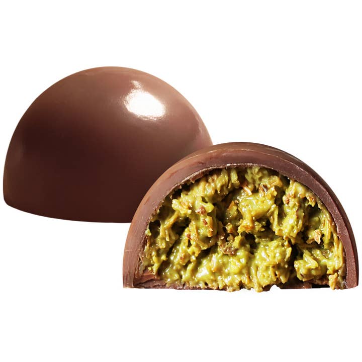 Ceres Gourmet - Wholesale Chocolate Covered Sweets - Dubai Pistachio Kunafa Chocolate Bite-Size Balls 9.8 oz - 7 Pcs