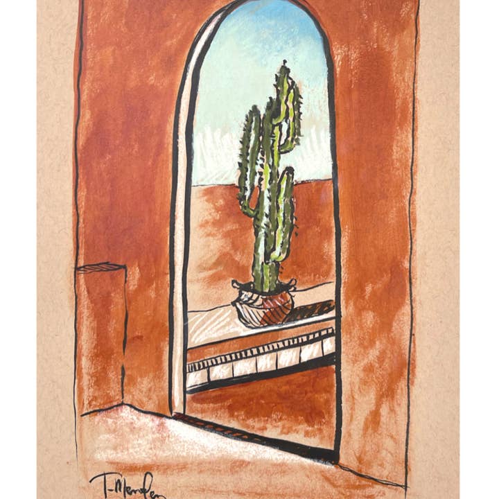 Cactus Arch- Art Print for wholesale by Tyler Darling