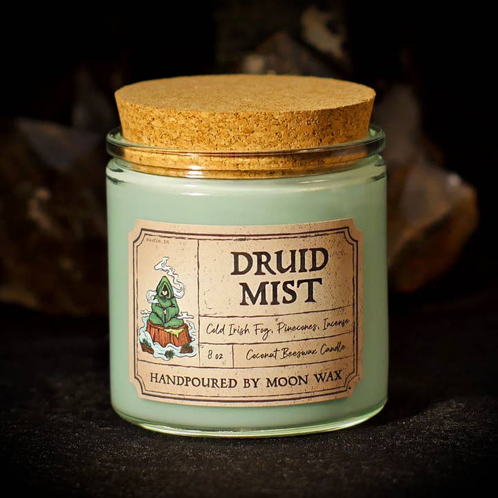Bougie Brume de Druide | 8 oz Cire de Noix de Coco et d'Abeille, Non-Toxique pour la vente par Moon Wax