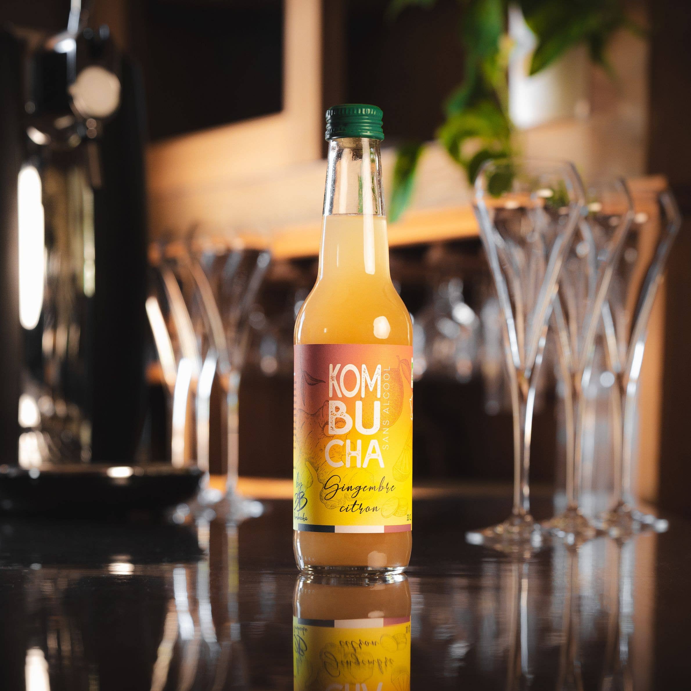 BB KOMBUCHA - Vente Kombucha - Kombucha bio Gingembre Citron jaune Bergamote • sec - 33 cL1