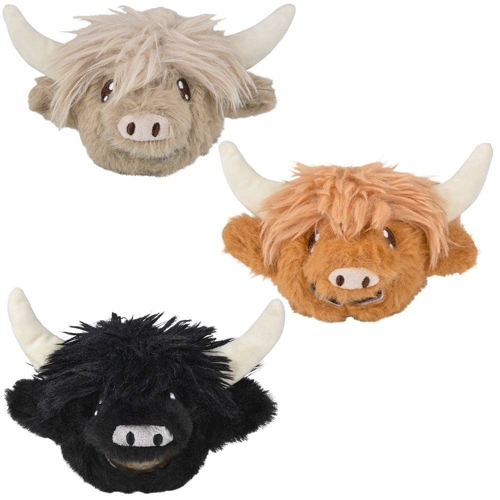 La Luna Bella - Toys - Vente Peluche – enfant et bébé - Boule en peluche Highland Cow Squeezy Bead de 3 po — LLB Toys1