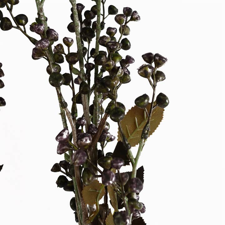 Leaf Design UK LTD โ wholesale Artificial flowers โ Pack 6x Artificial Foliage Dark Berry Stem 85cm1