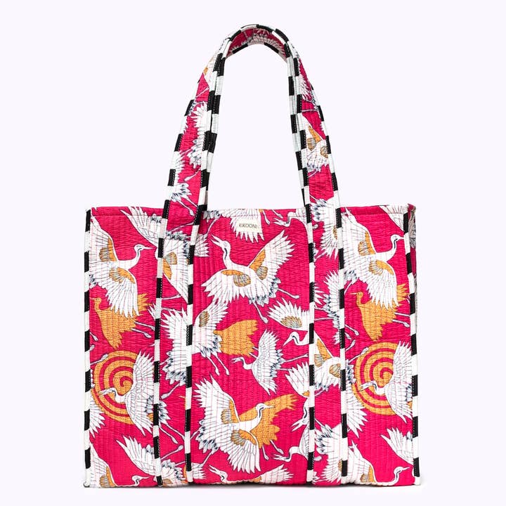 XL Shopper "Pink Krane" for engroshandel hos kikooni