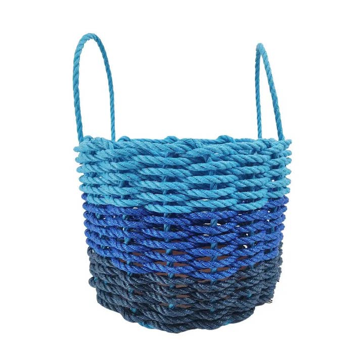 Little Salty Rope - Wholesale Basket - Authentic Maine Lobster Rope Storage Navy Blue, Blue and Lig2