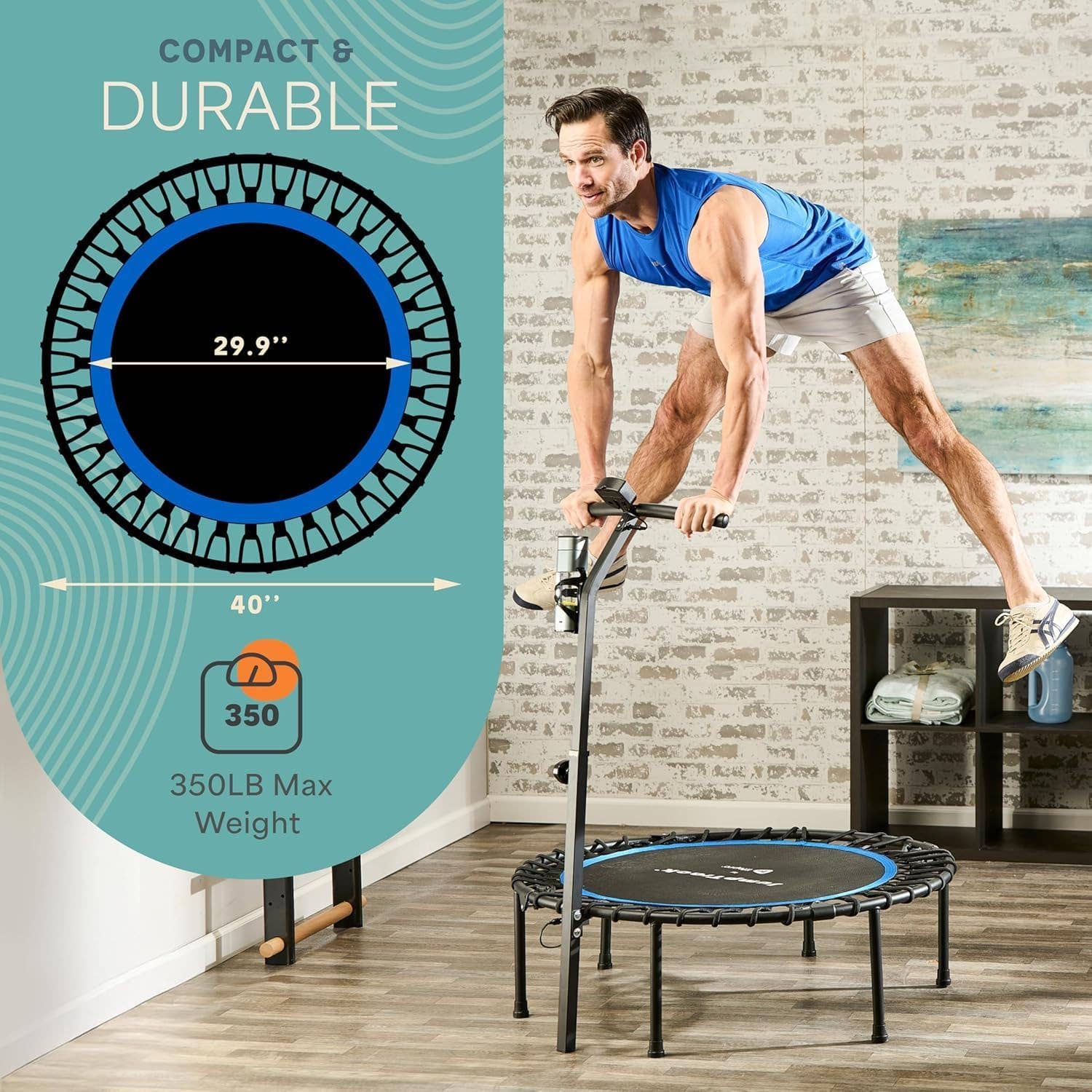 LifePro - Wholesale Fitness Equipment - Lifepro JumpTrack 40" Rebounder Trampoline with Counter 14