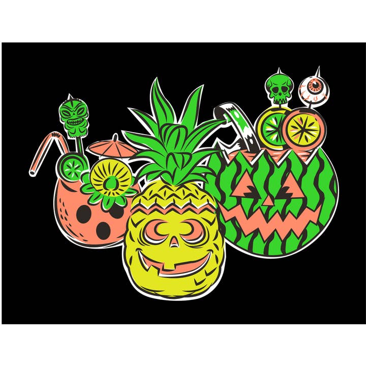 Sweet Siren Designs - Wholesale Lapel Pin/Button - Summerween Tropical Halloween Enamel PIN3